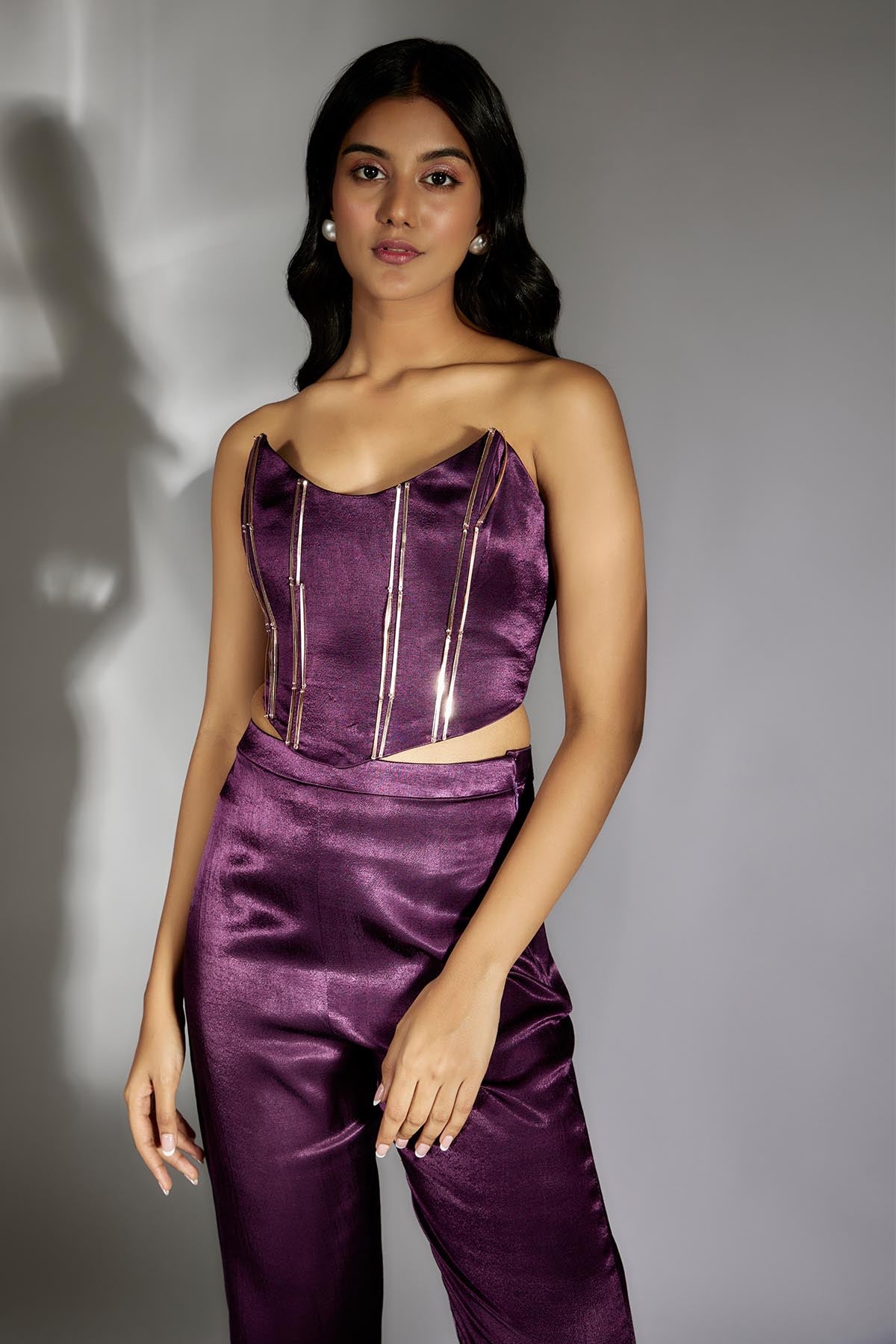 Purple Off Shoulder Top & Pants