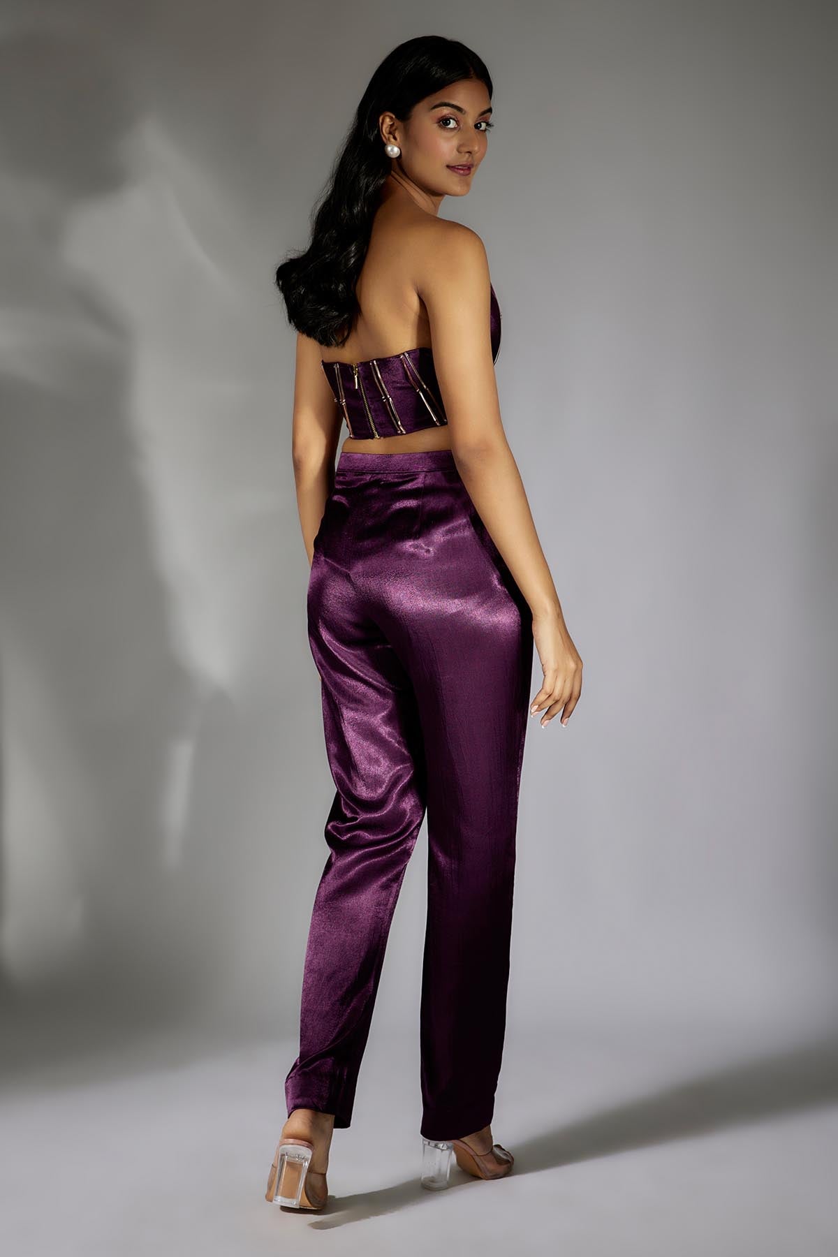 Purple Off Shoulder Top & Pants