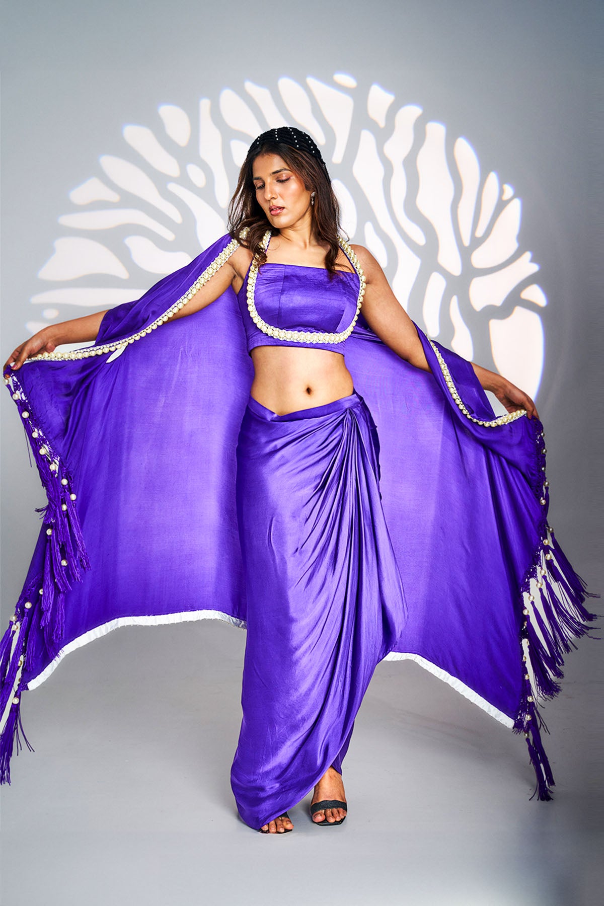 Purple Pearl Indo-Western Set
