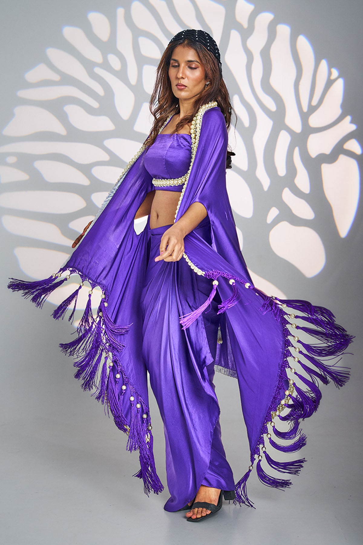 Purple Pearl Indo-Western Set