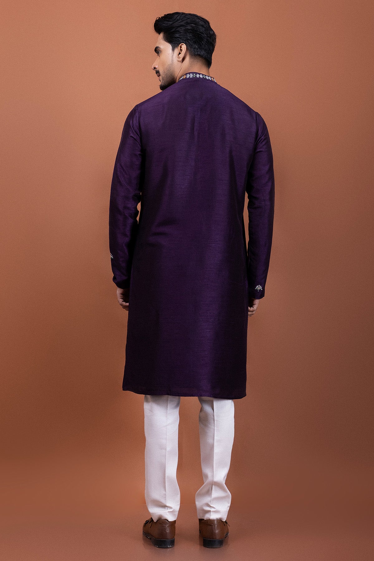 Purple Pittah Detailing Kurta