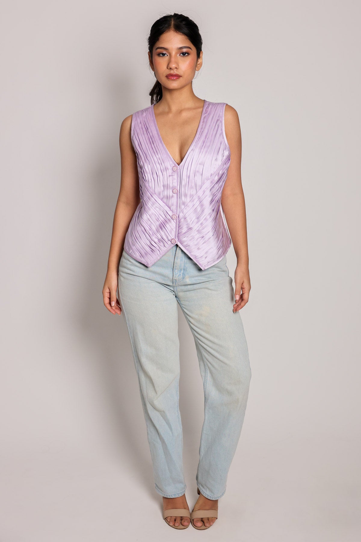 Purple Sleeveless Waistcoat