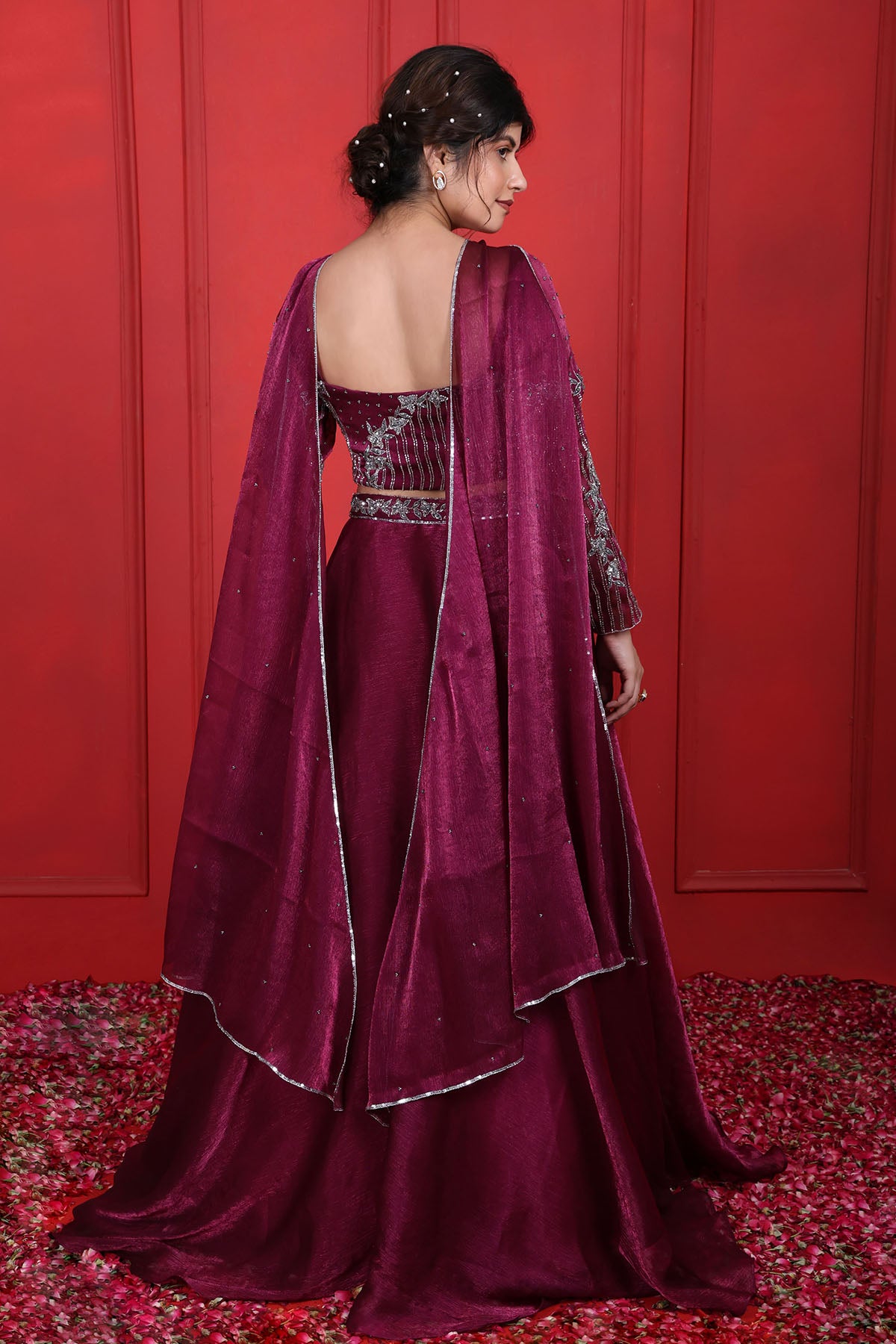 Purple Thread Indo-Western Set