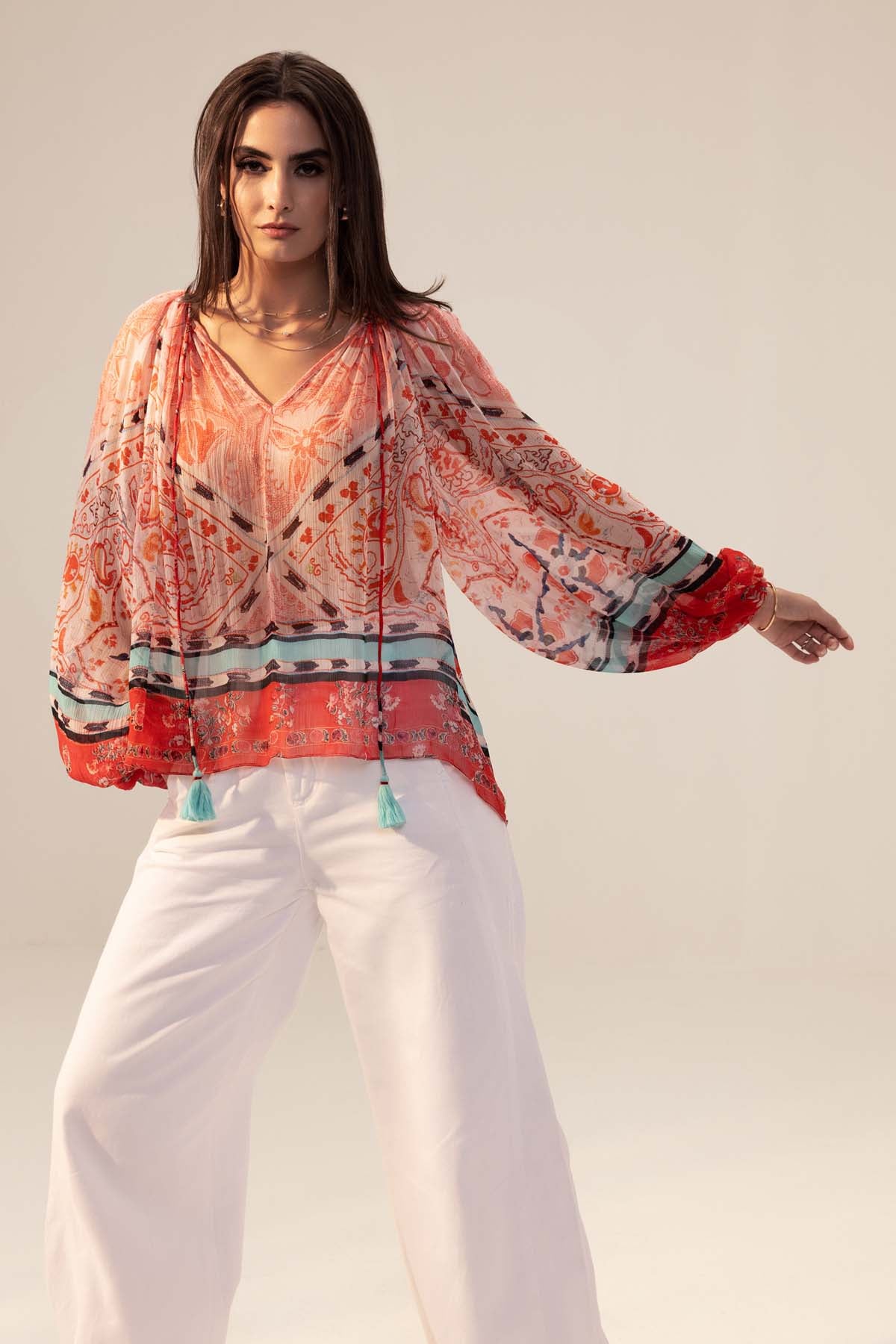 Raglan Sleeve Boho Top