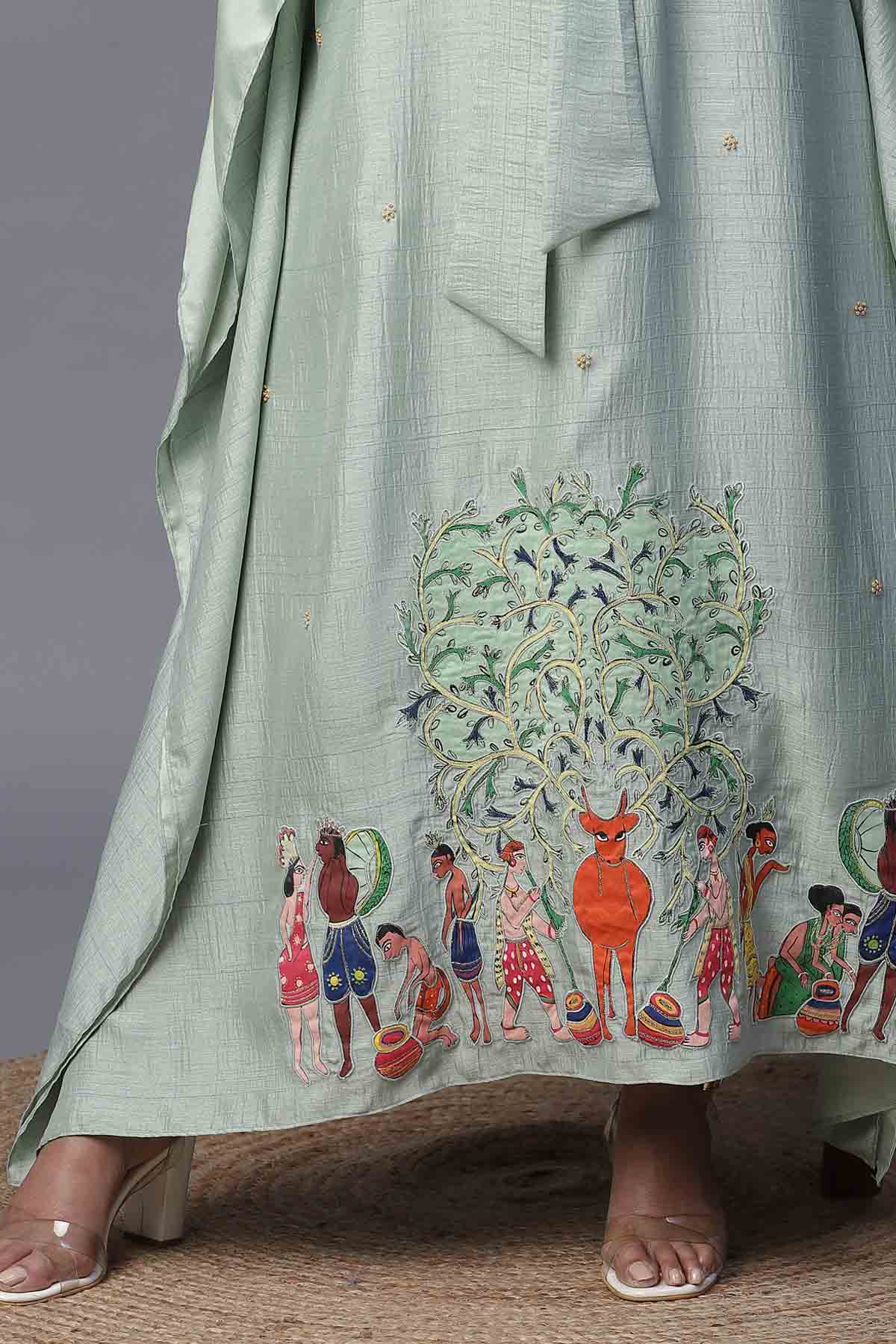 Rain Deer Hand Painted Kaftan