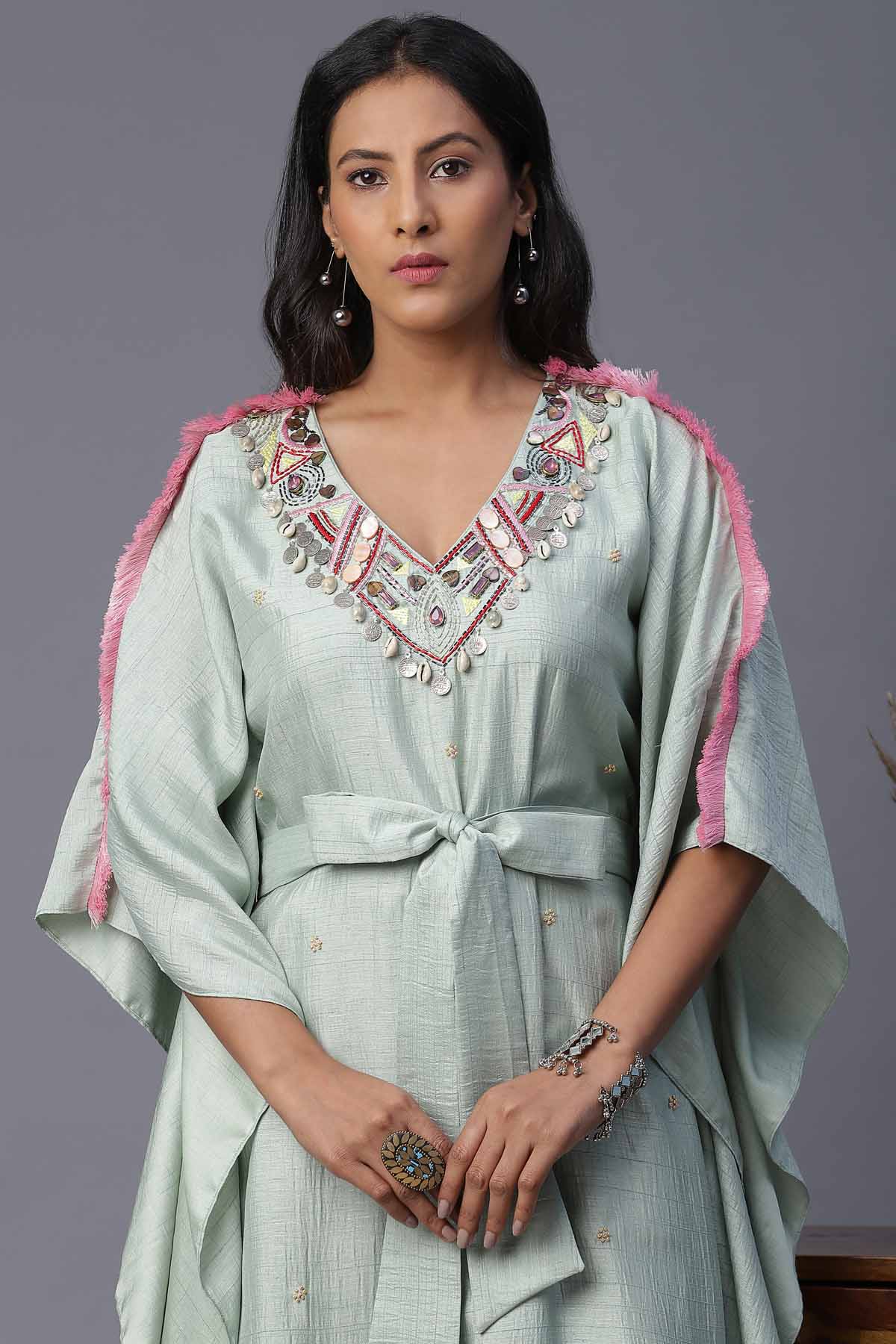 Rain Deer Hand Painted Kaftan