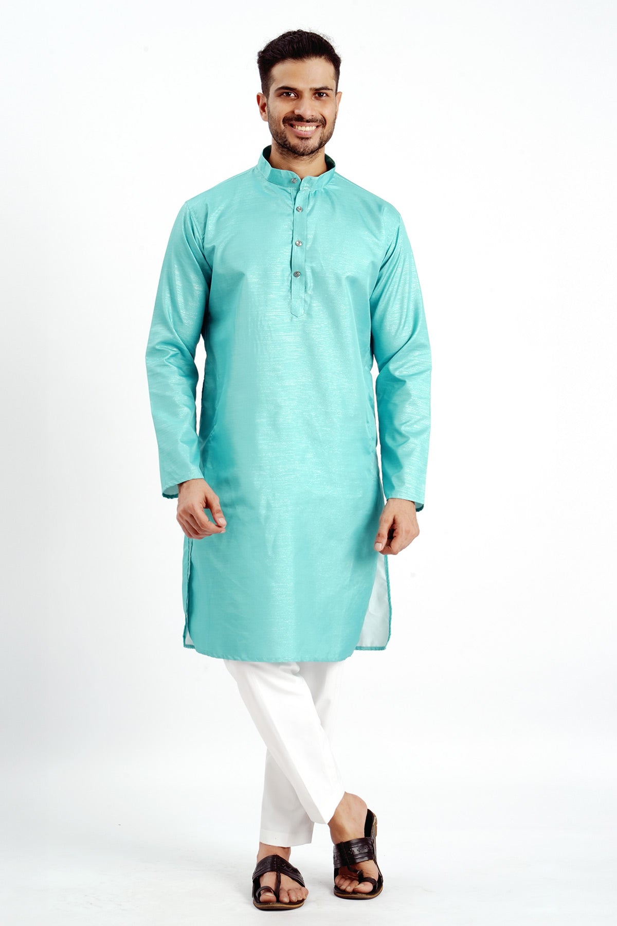 Buy Rama Cotton Zari Worked Kurta for men by Aastha Fashion online available at scrollnshops