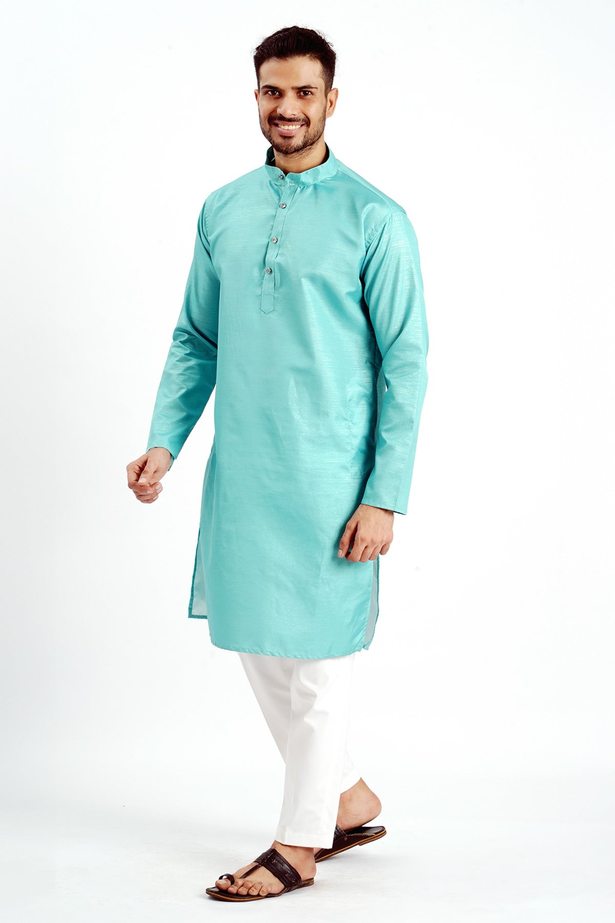 Rama Cotton Zari Worked Kurta