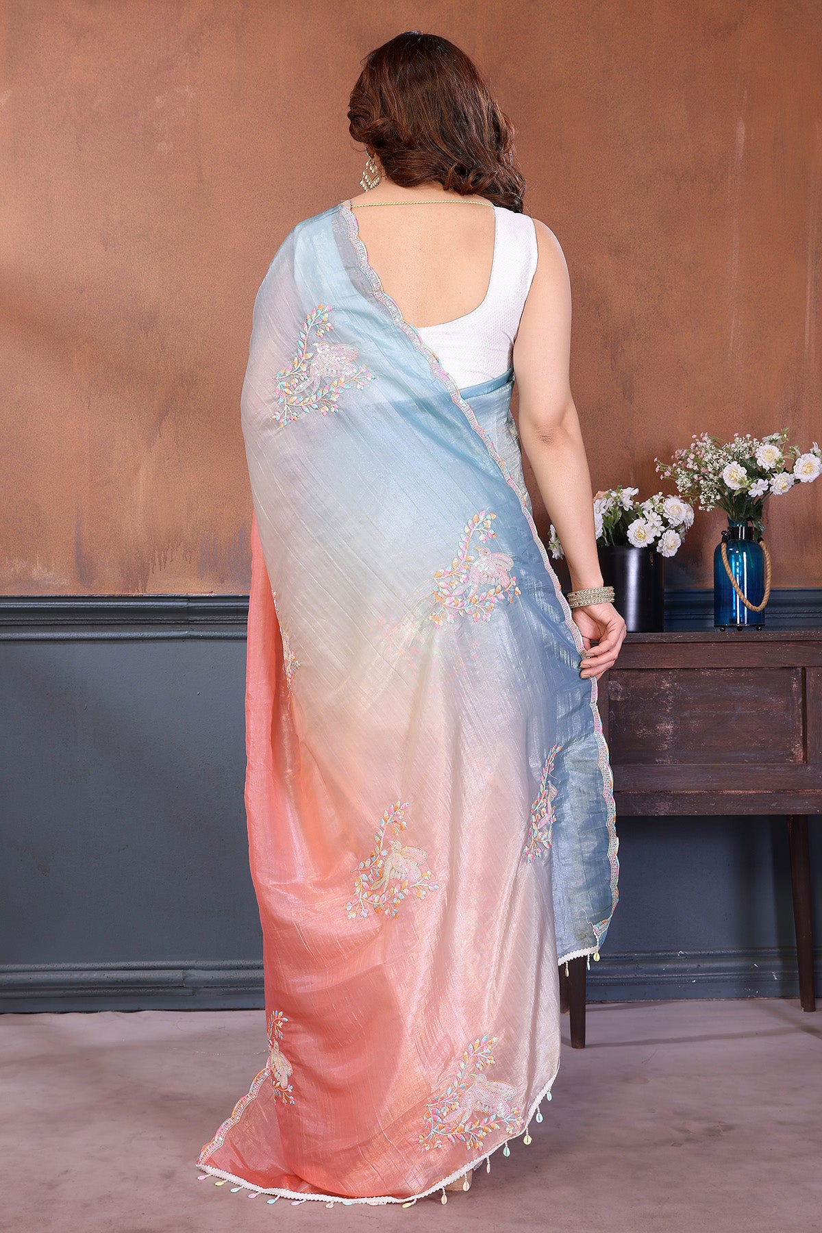 Rama Embroidery Banglori Saree