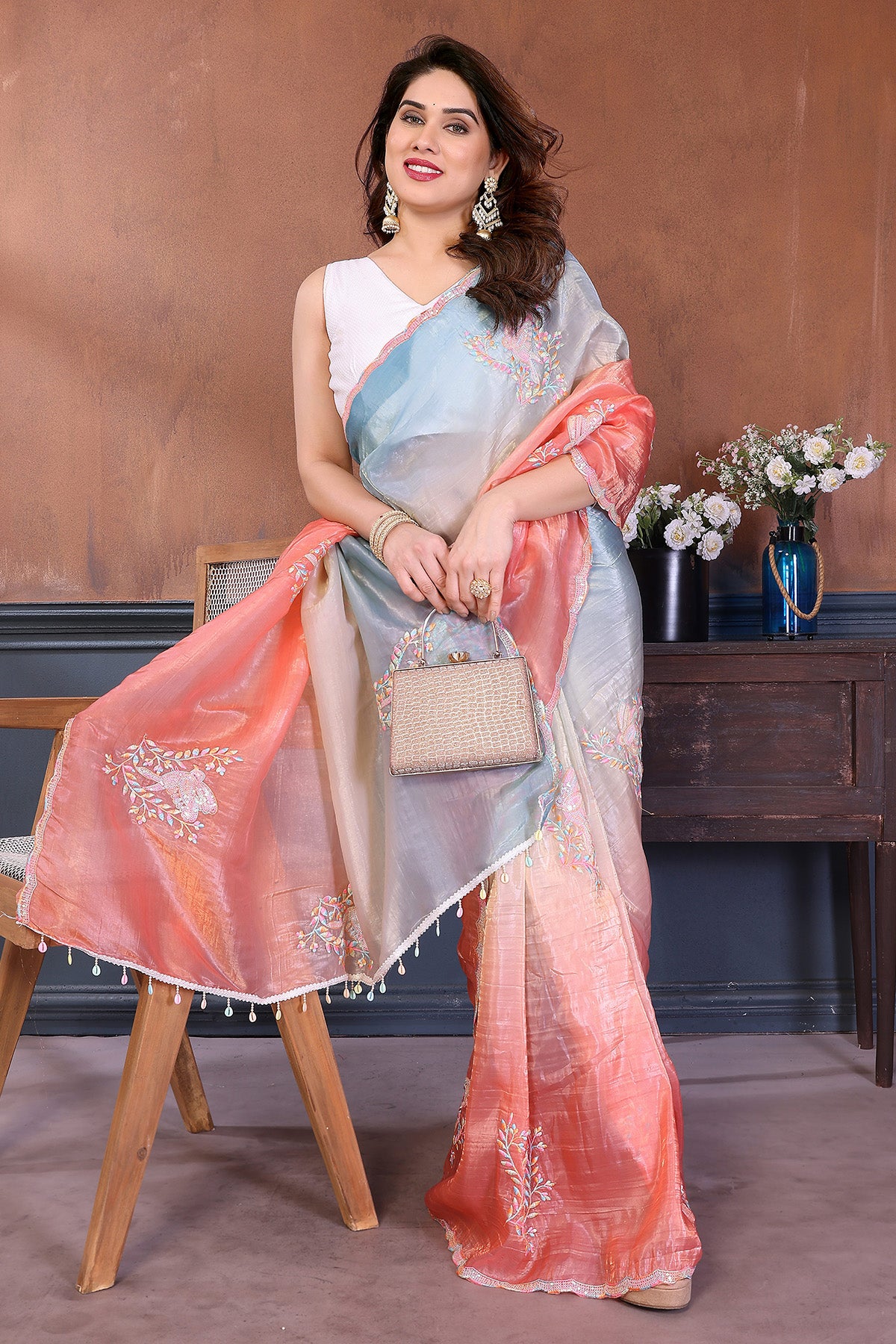 Rama Embroidery Banglori Saree