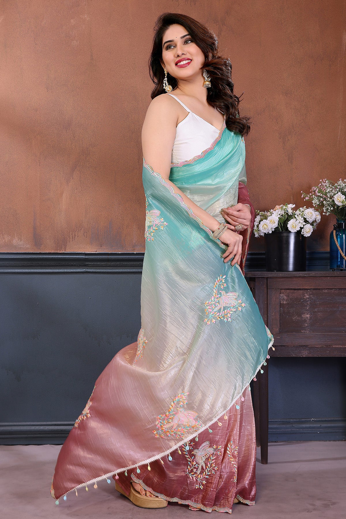 Rama Gold Crush Banglori Saree