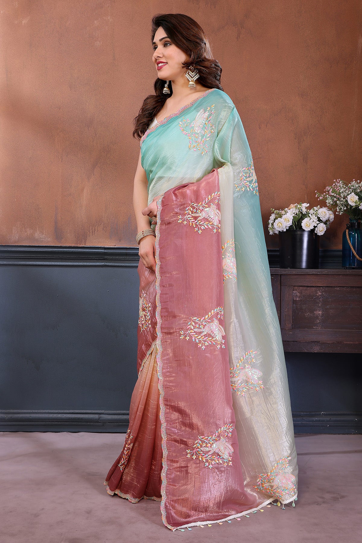 Rama Gold Crush Banglori Saree