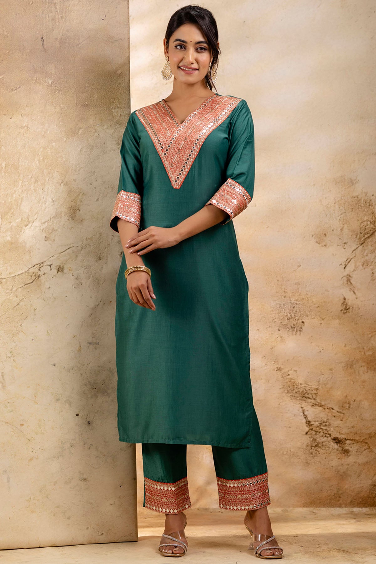 Rama Rayon Embroidery Kurta Set