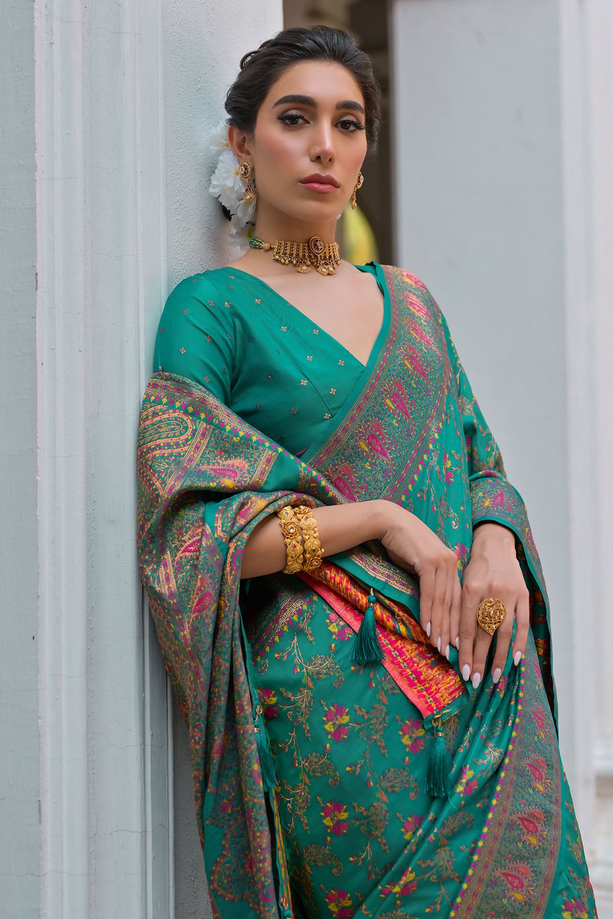 Rama Silk Thread Woven Saree