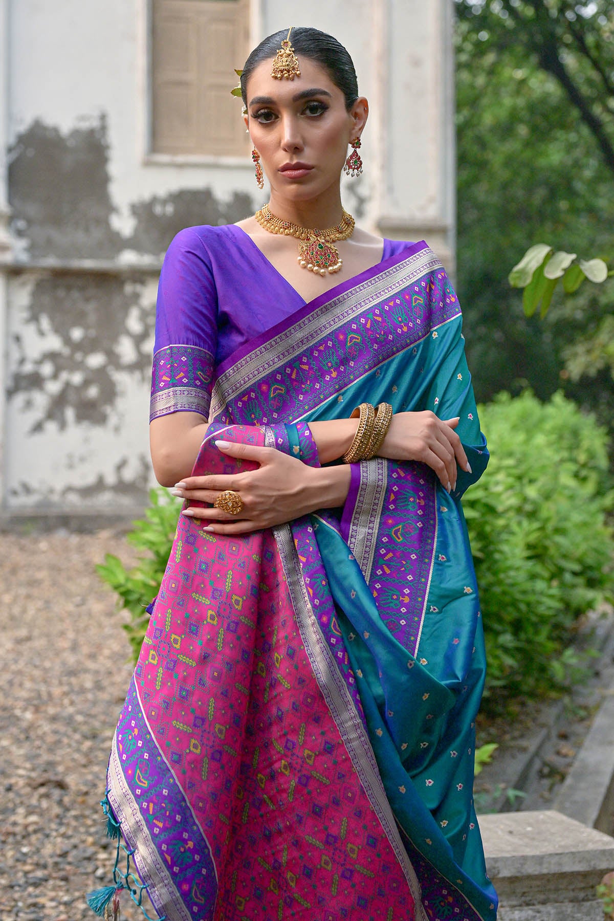 Rama Zari Banarasi Silk Saree