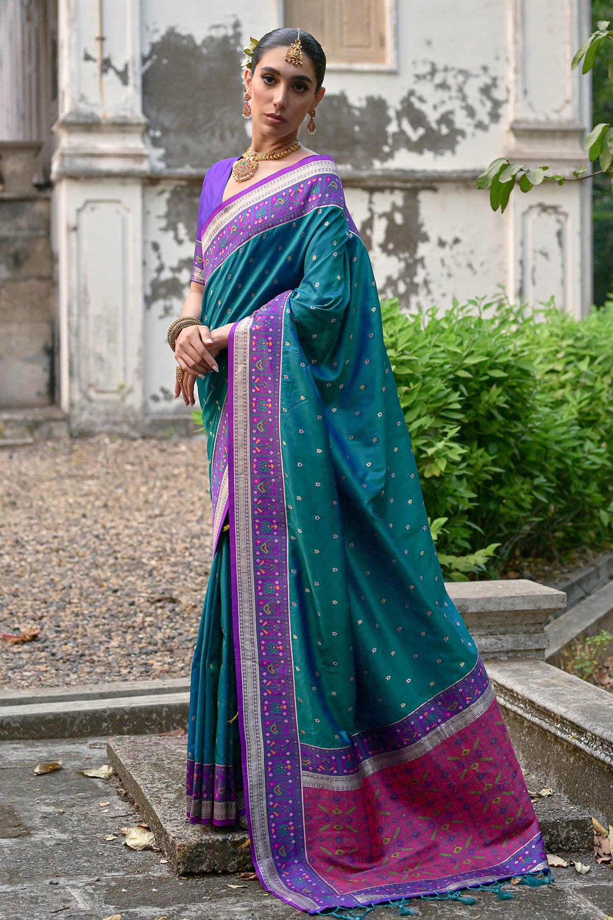 Rama Zari Banarasi Silk Saree
