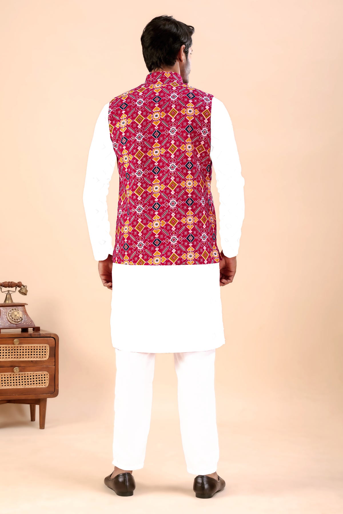 Rani Cotton Print Bundi Jacket