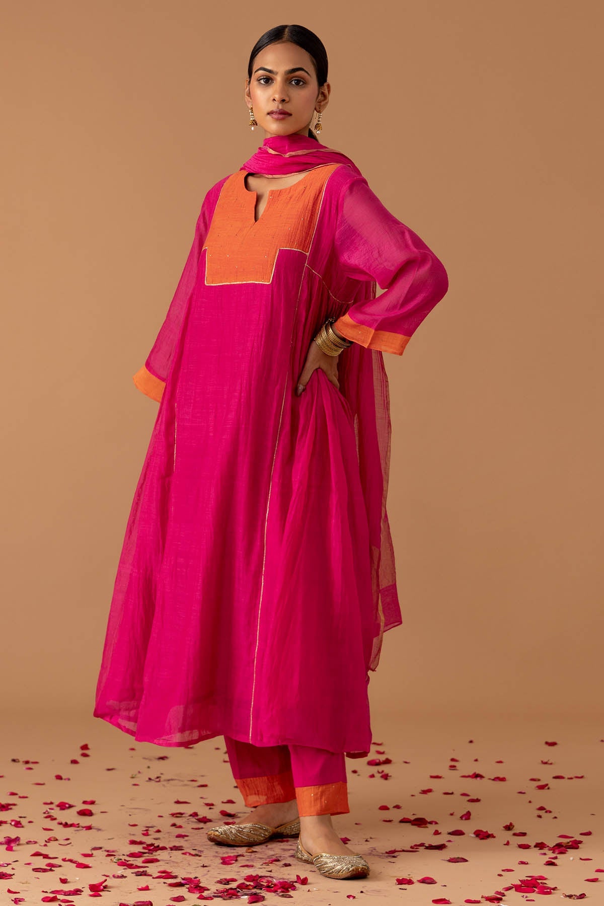 Juanita by Shubhda Rani Gota Embellished Kurta Set for women online at ScrollnShops