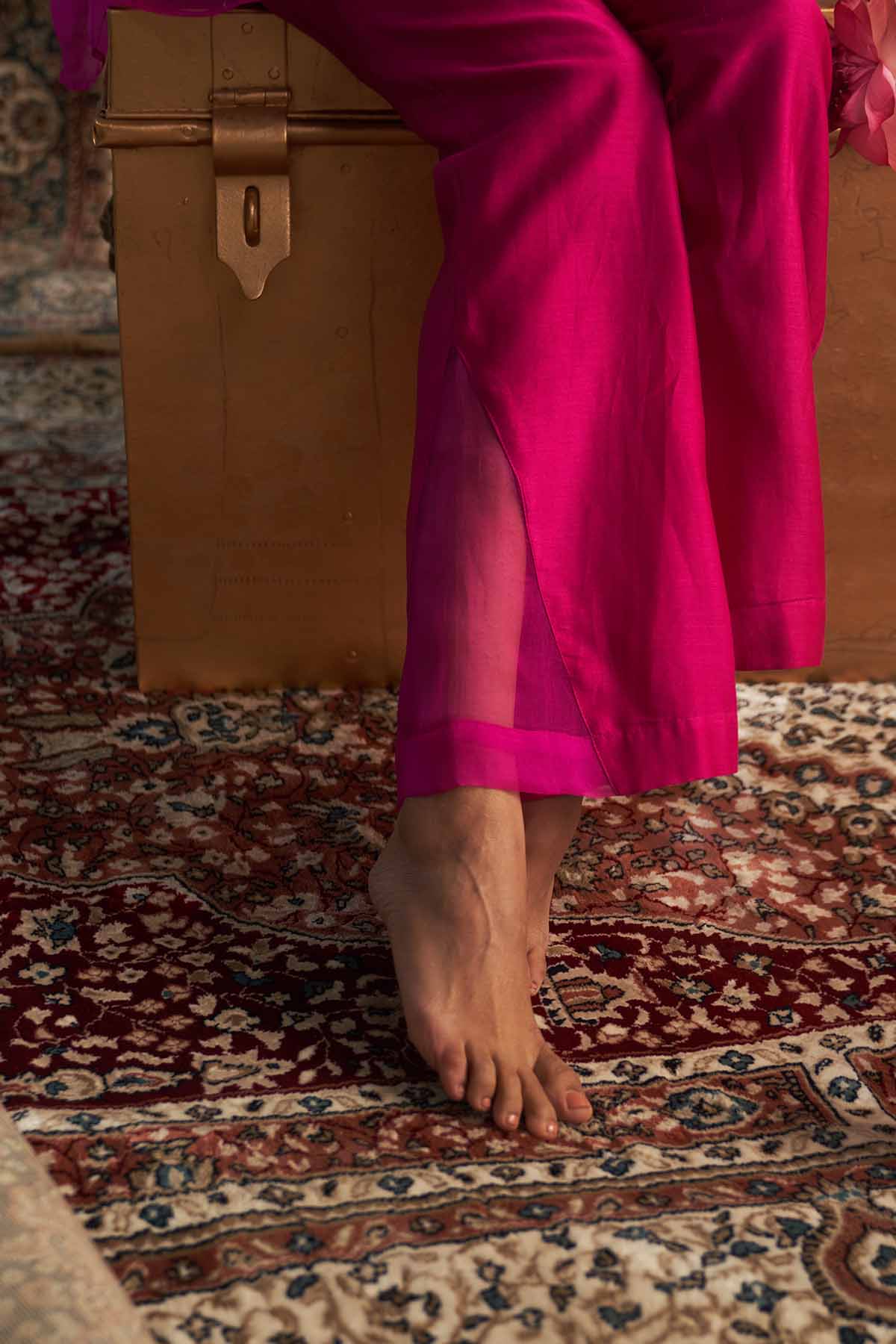 Rani Pink Organza Co-ord Set