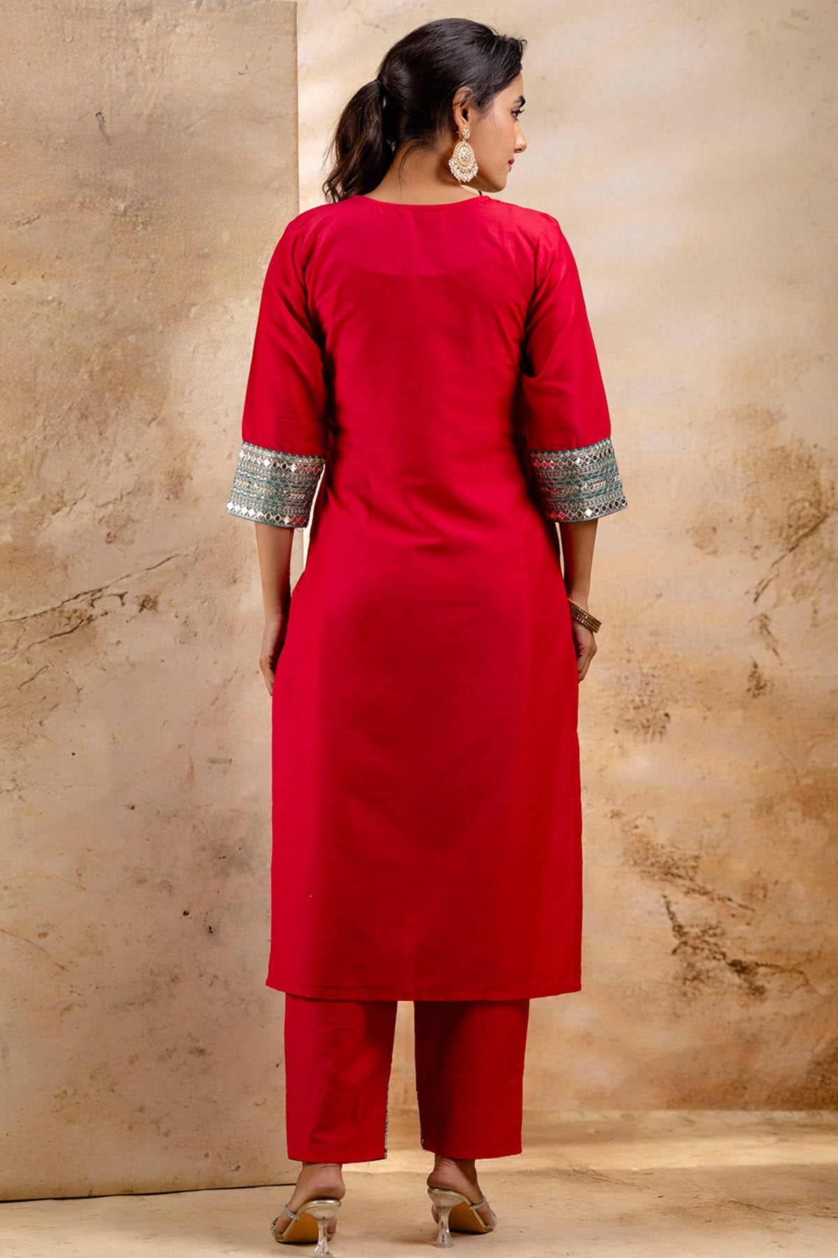 Rani Rayon Embroidery Kurta Set