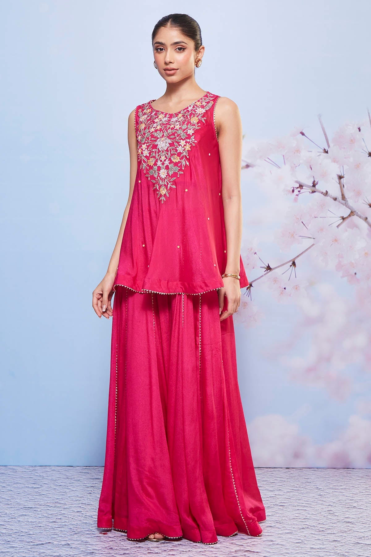 Buy Rani Short Kurta & Sharara Set Online