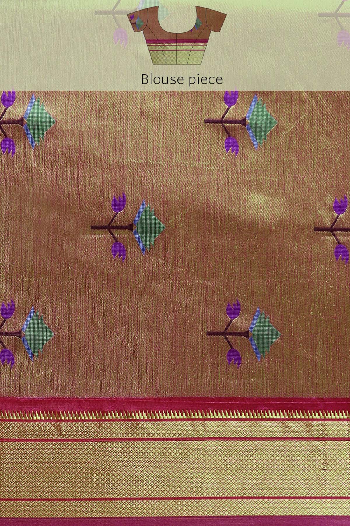 Rani Zari Bandhni Design Saree