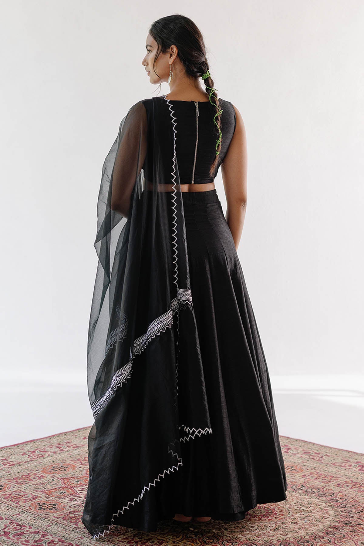 Raw Silk Resham Lehenga Set