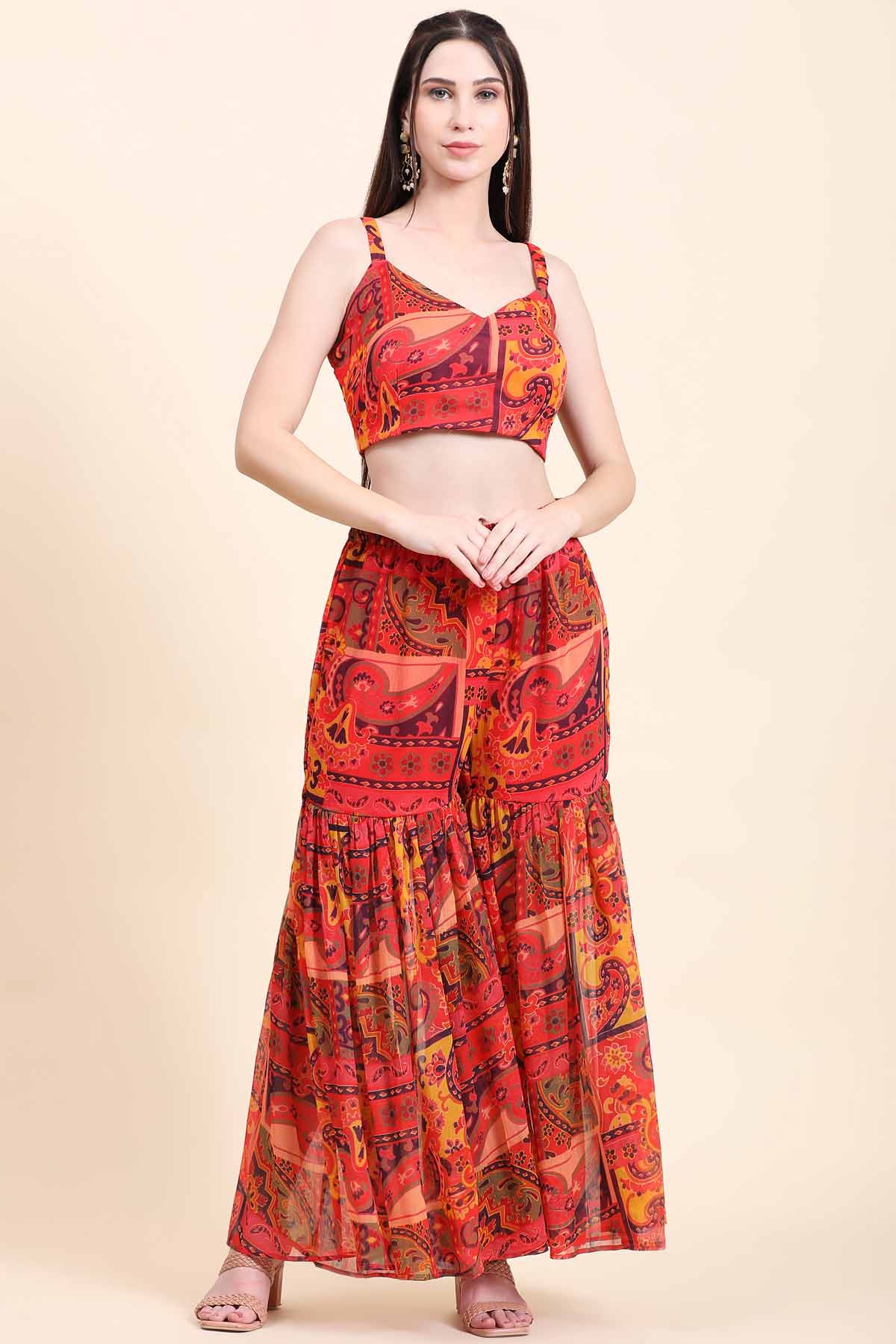 Red Cape & Garara Set