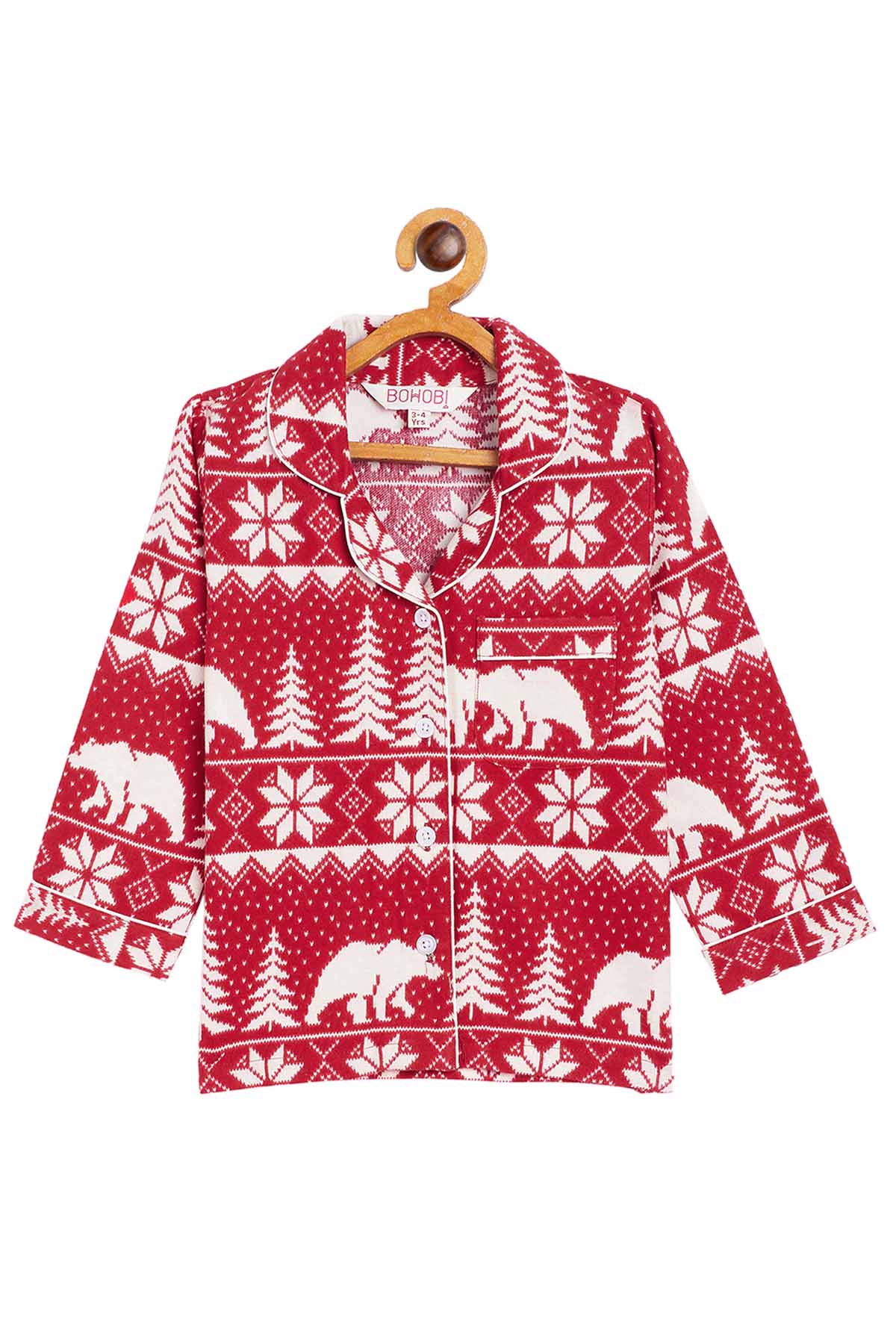 Red Christmas Print Sleepwear