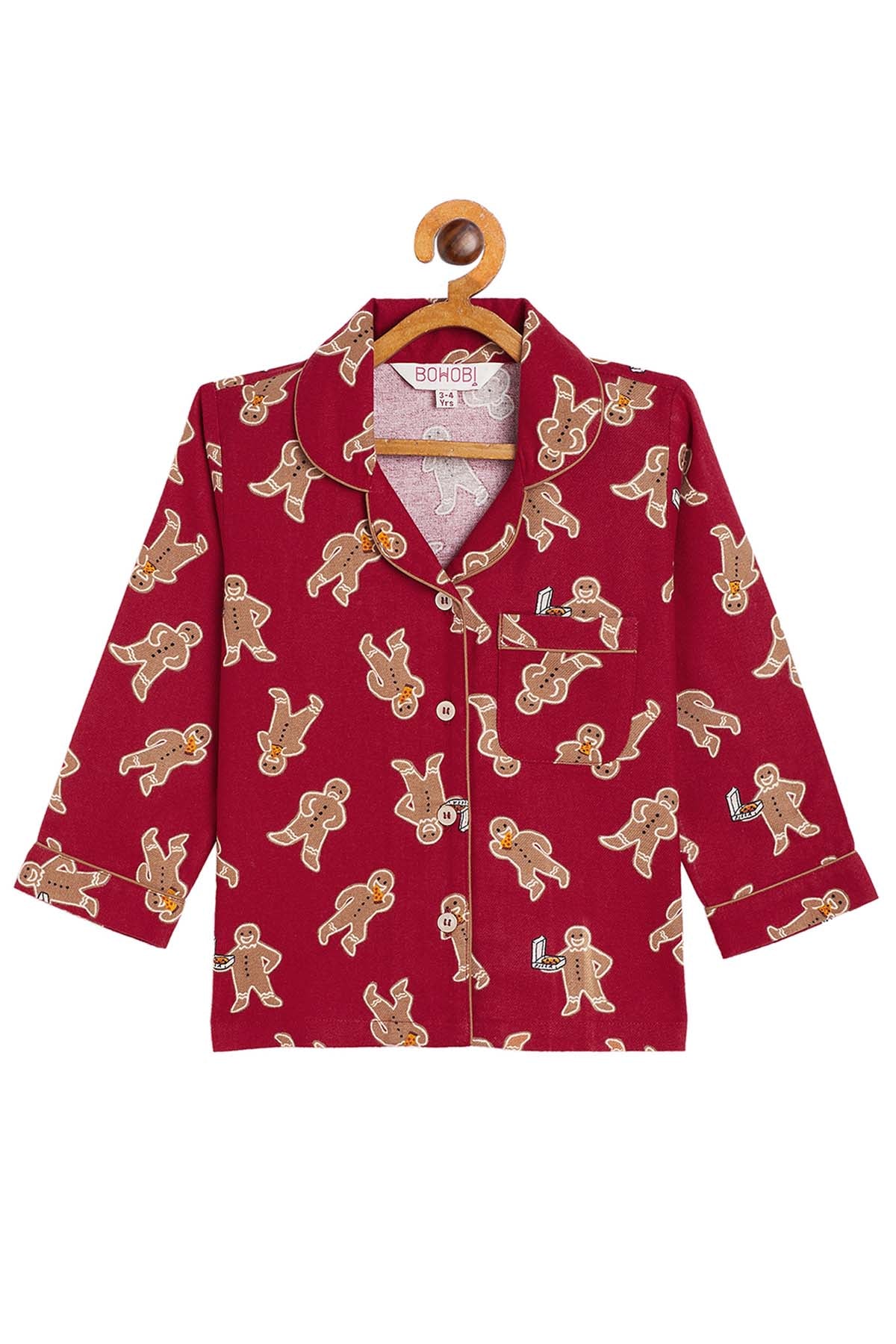 Red Print Comfortable Nightsuit