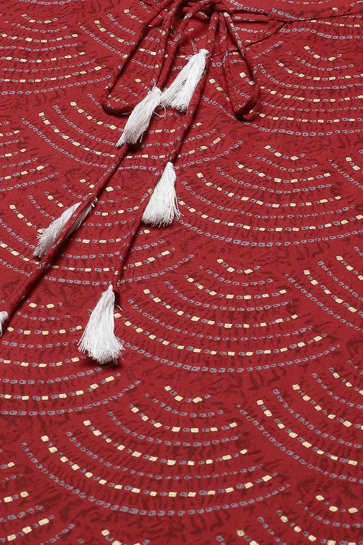 Red Printed Cotton Kaftan