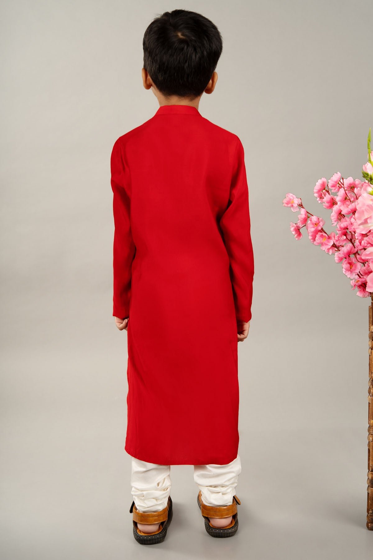 Red Sequins Kurta Set