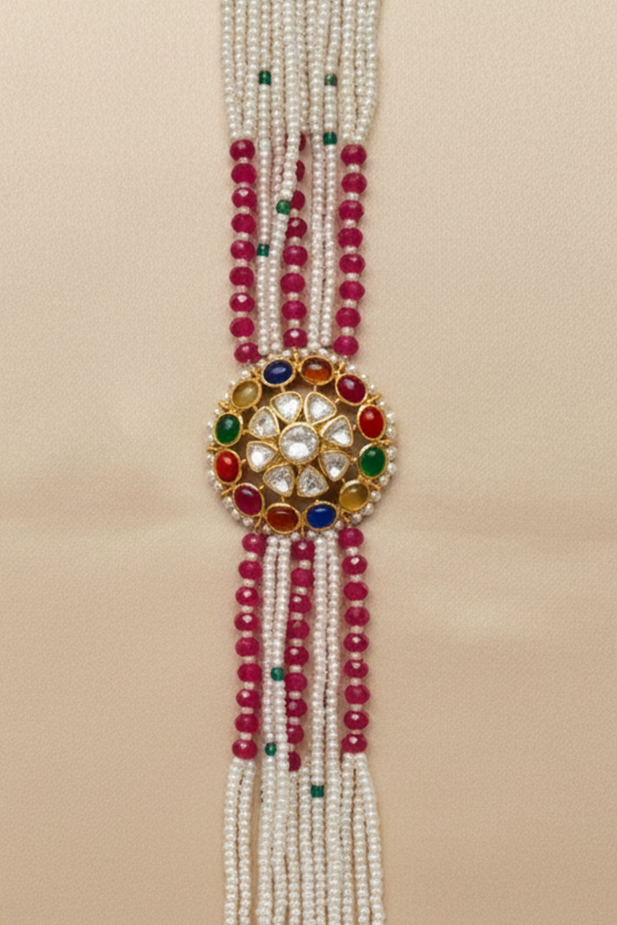 Red 925 Silver Choker Necklace