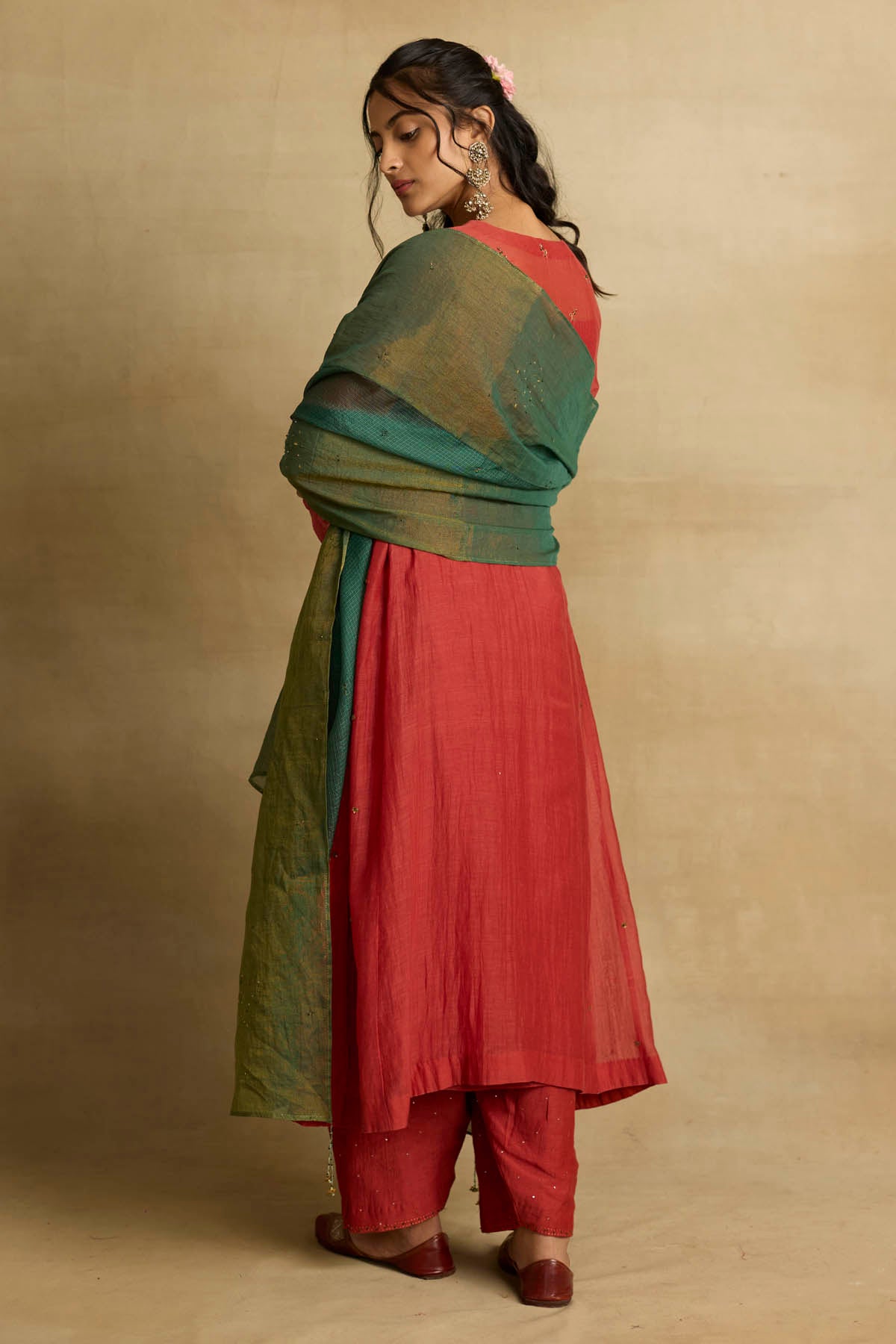 Red Ari Embroidered Kurta Set