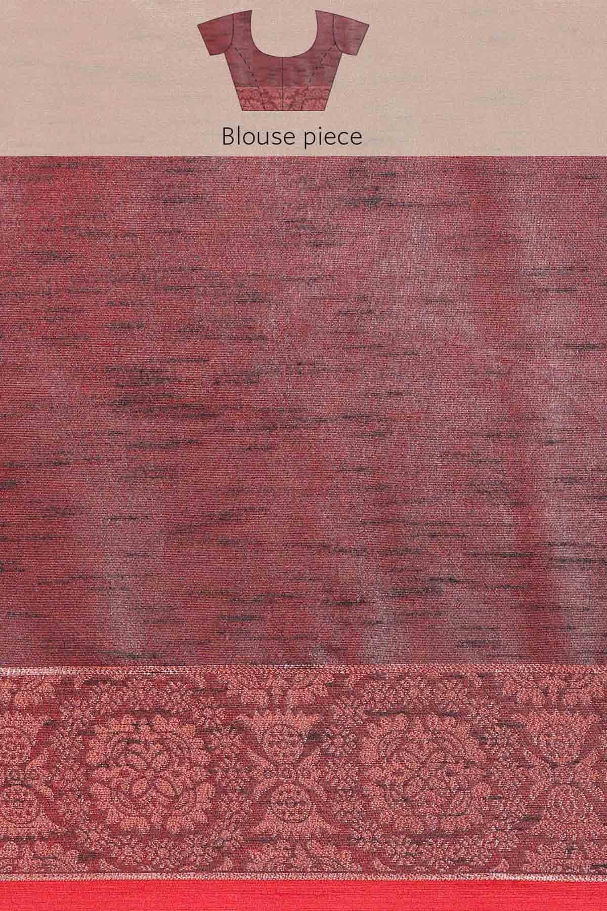 Red Banarasi Silk Zari Saree