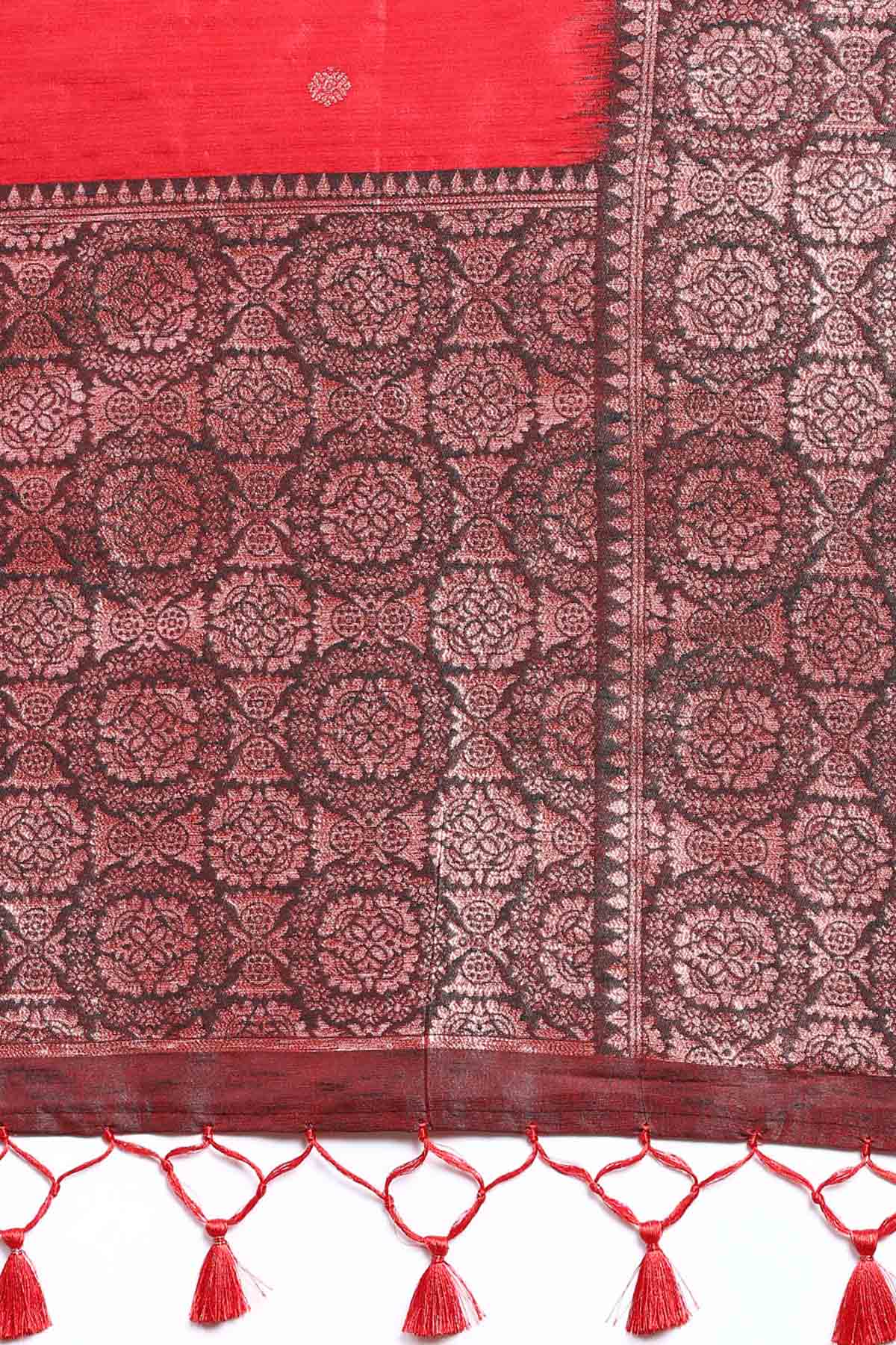 Red Banarasi Silk Zari Saree