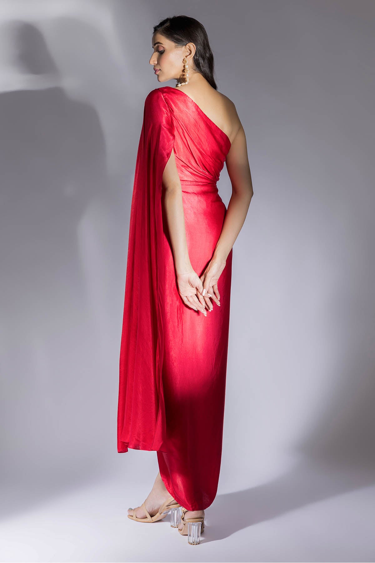 Red Beads Embroidered Dress