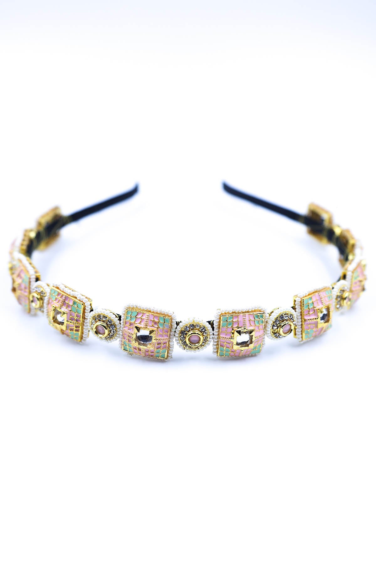 Red Broach Embellished Hairband