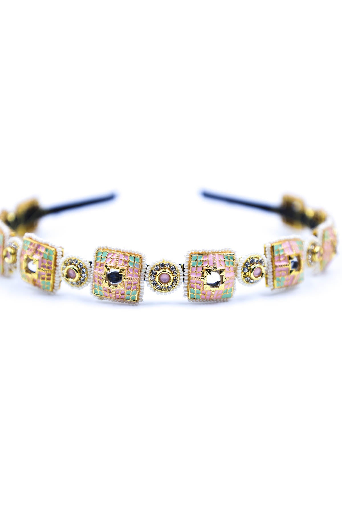 Red Broach Embellished Hairband