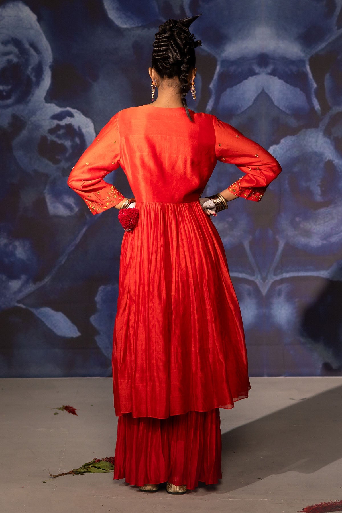 Buy Red Chanderi Gharara Pants by Journal by Pranay for women online at ScrollnShops