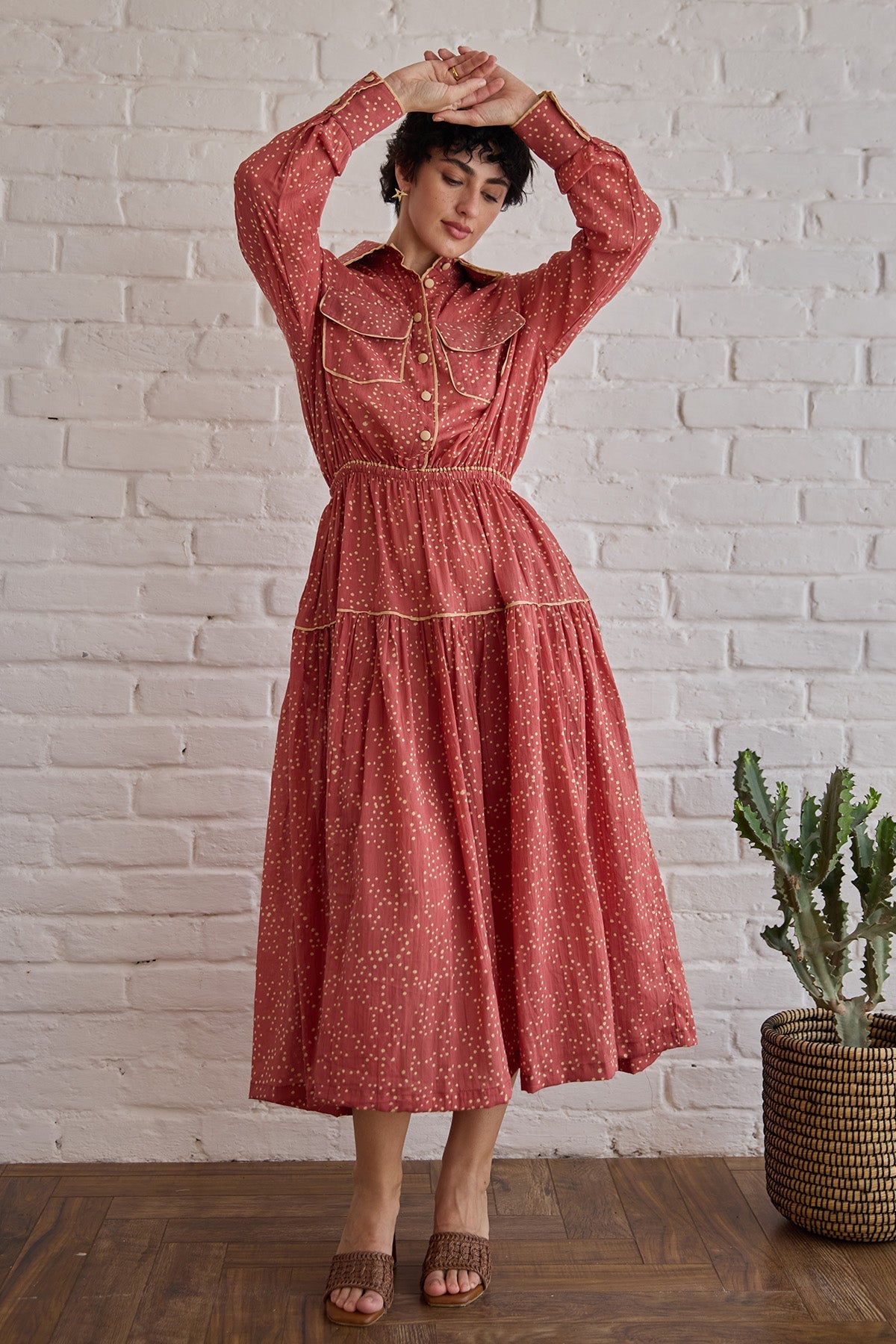 Buy Red Cotton Mulmul Printed Skirt by Taro India for women online at ScrollnShops