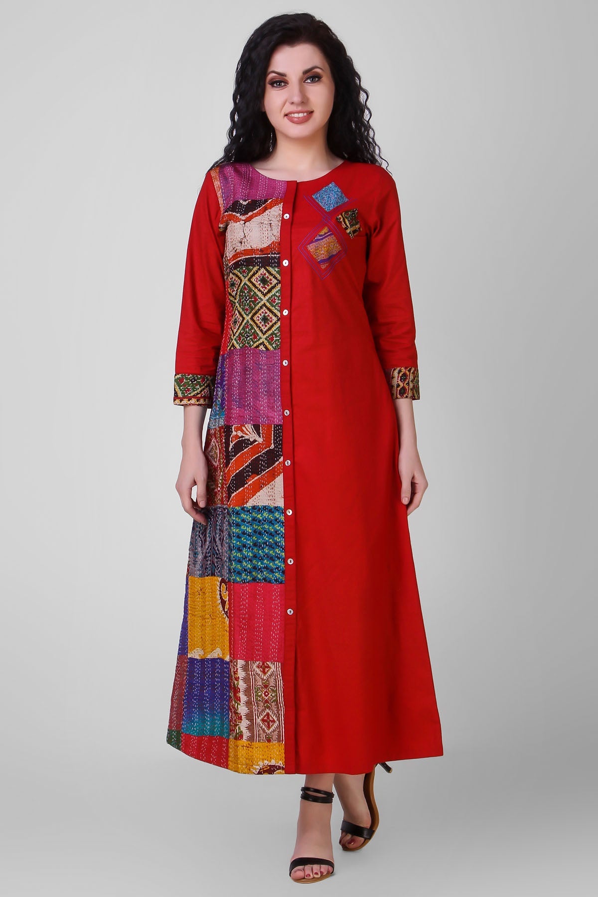 Buy Simply Kitsch Red Dress for Women online available at ScrollnShops