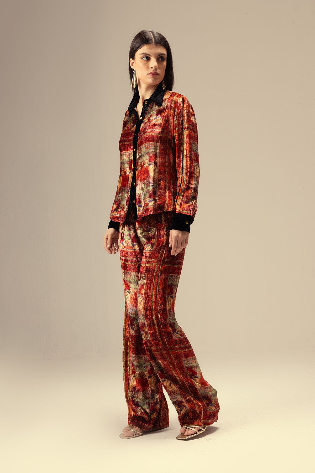 Red Ethnic Printed Co-ord Set