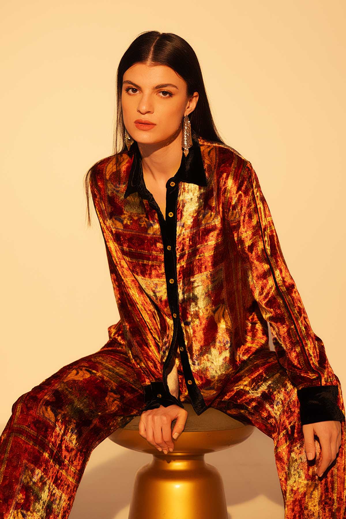 Red Ethnic Printed Co-ord Set