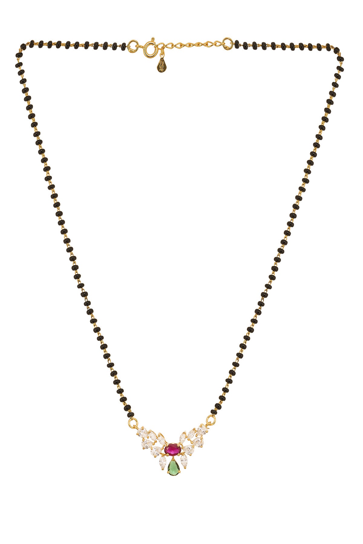 Red & Green Stone Mangalsutra