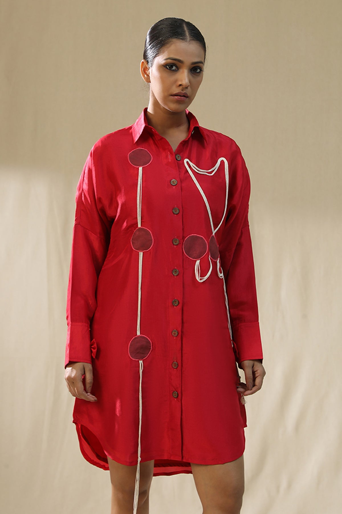 Buy Red Handpainted Dori Work Dress by Arpita Sulakshana for women online at ScrollnShops