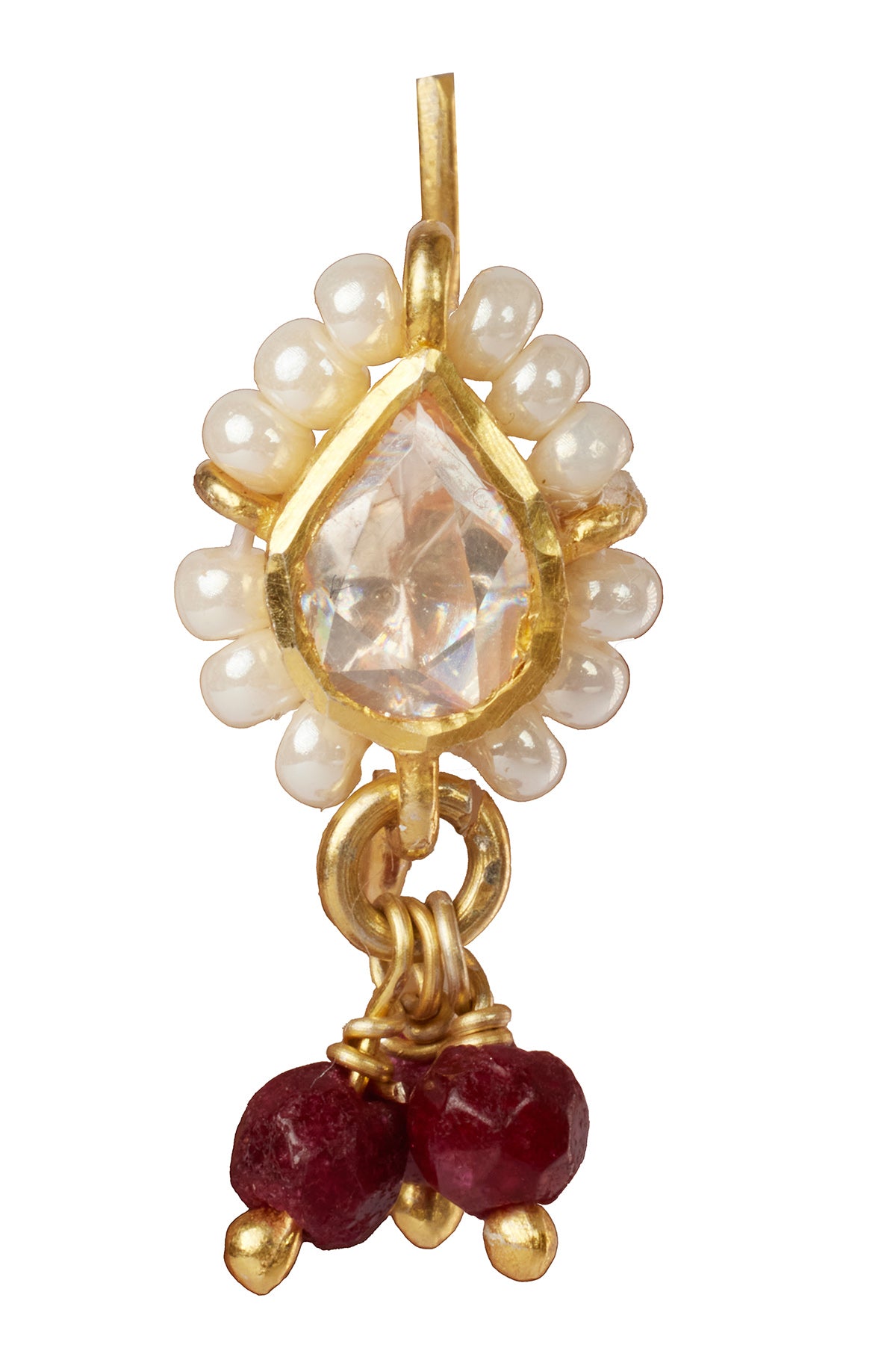 Red Moissanite Polki Dhara Nath