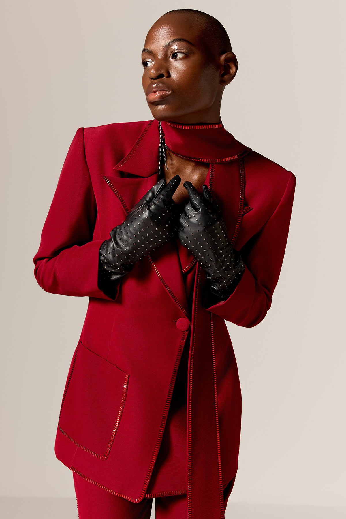 Red Patch Pocket Blazer Set