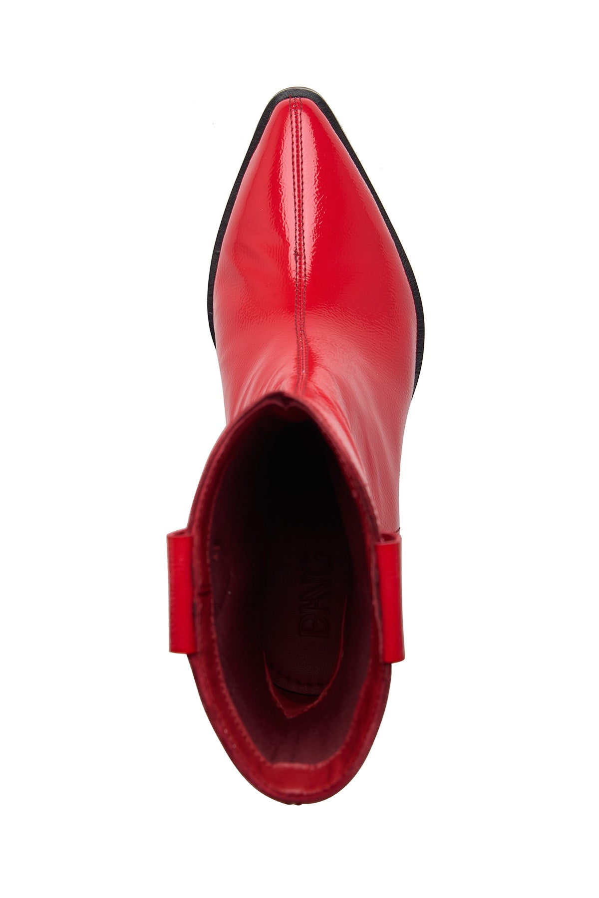 Red Patent Leather Ankle Boots