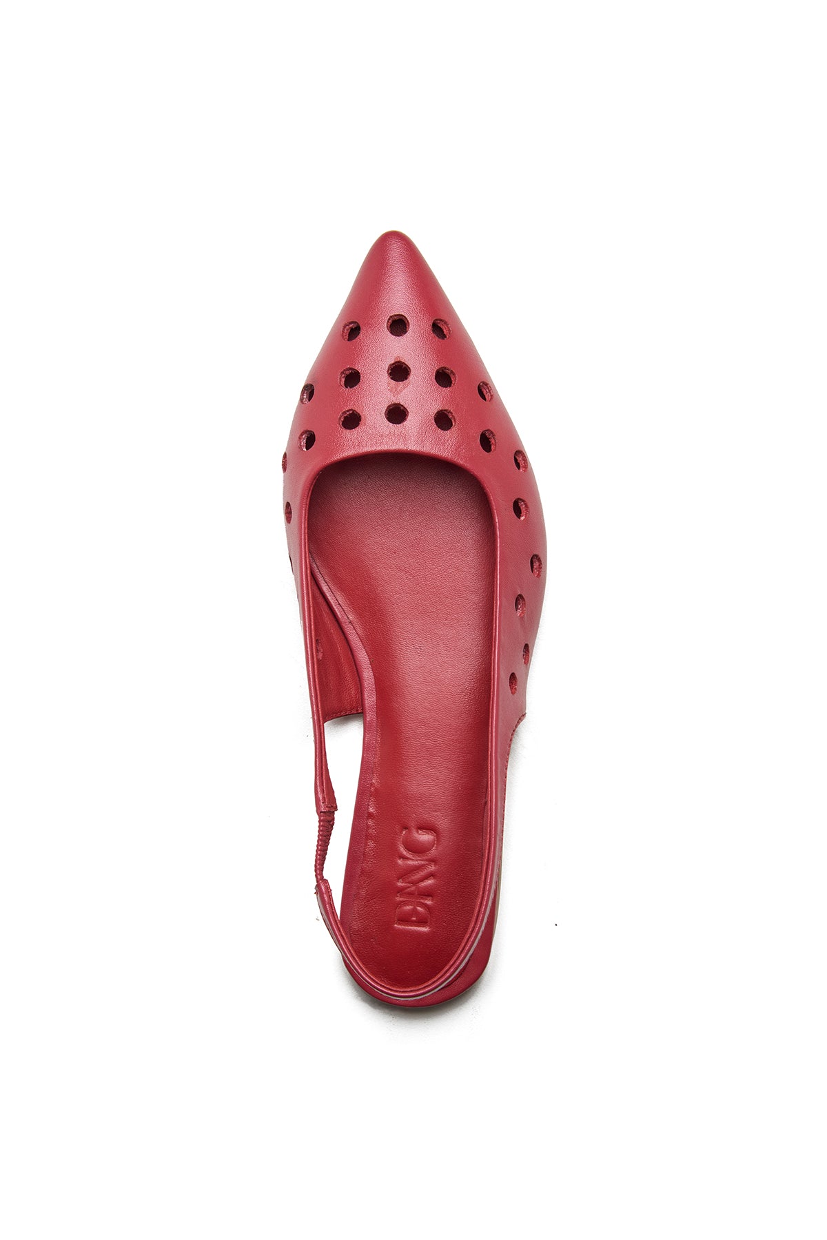 Red Pointed Toe Ballerina Flats